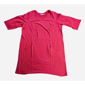 D&Co Pink French Terry Tunic Sweatshirt Size 3X QVC New In Package